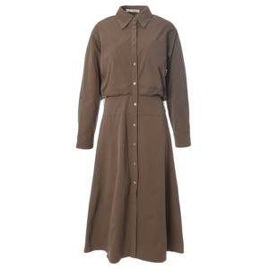 페이지플린  (F5AOP003) 소매 롤업 셔츠형 롱 원피스