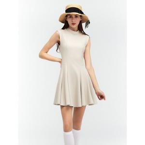 [듀빅]듀빅 여성 플레어 절개라인 민소매 원피스  DD2WTO601BG