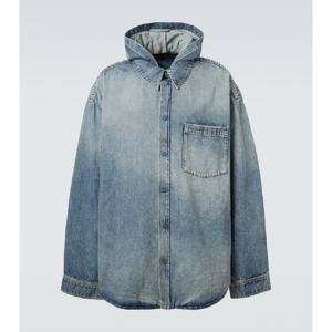 발렌시아가 후드 데님 오버셔츠 P01010148
