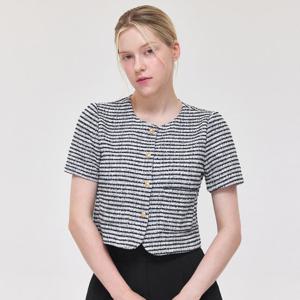 FOCUS  라인 펄 트위드 자켓 PBVFF5M1JK1131