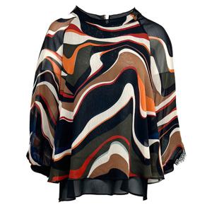 [데시데]슬릿소매 요루쉬폰 블라우스 DOM173