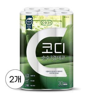 [쌍용CB] 코디 순수데코 3겹 30Mx30롤x2개