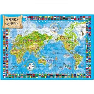 195조각 판퍼즐 - 세계지도와 만국기 (개정판) 퍼즐 유아퍼즐 유아판퍼즐 시니어퍼즐 시니어판퍼즐