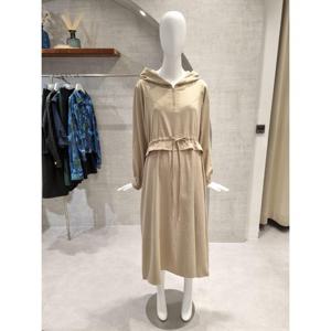 페이지플린  (F5COP001) 후드넥 반집업 긴팔 롱 원피스