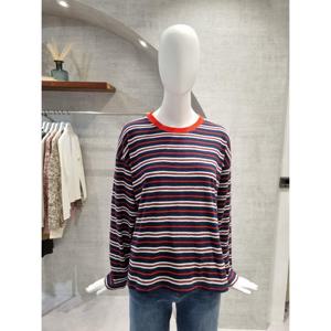 페이지플린  (F5CTS503) 라운드넥 컬러 스트라이프 긴팔 티셔츠