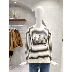 페이지플린  (F5CTS501) 라운드넥 프린트 스트라이프 티셔츠