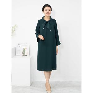 [모슬린]엄마옷 노방 리본 원피스 515FGH649 마담/중년여성/빅사