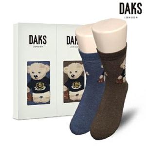 닥스양말 24450 면중목 곰돌이 숙녀 2족세트