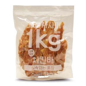 (Tabby)테비사사미 실속포장(1kg/치킨바) Tabby 테비사사미 실속포장 치킨바 육포 건조간식 강아지 간식 반려동물 생활