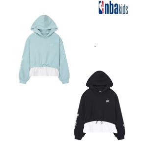 NBA키즈 BKN 여아 레이어드 후드티셔츠 K261TH600P-GR