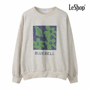 [르샵] 블루 플라워 그래픽 맨투맨 티셔츠 (BQ2TS006A)