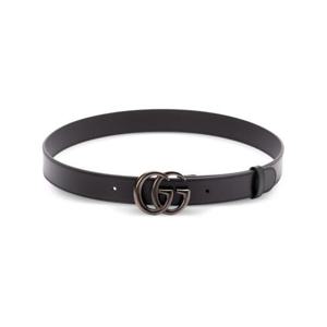 구찌 GG 마몽 씬 벨트 414516 0YA0V 1000 BLACK
