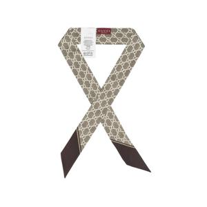 구찌 812250 3G001 9865 라메 GG 프린트 스키니 트윌 실크 스카프