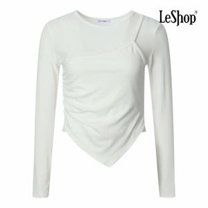 [르샵] 언밸런스 셔링 슬림 티셔츠 (BQ2TS015A)
