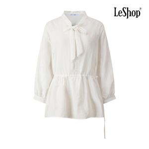 [르샵]리본넥 허리 스트링 미니 원피스형 블라우스 BQ3BL006A