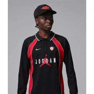 나이키 조던 플라이트 긴소매 폴로 저지 M - 블랙 유니버시티 레드 IF1915-010 405903