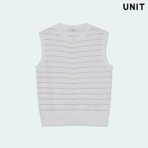 [유닛] 화이트 엘바 니트 베스트 UFLKVE260N-31