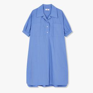 [톰보이]투포켓 볼륨소매 셔츠카라 원피스 9105241204