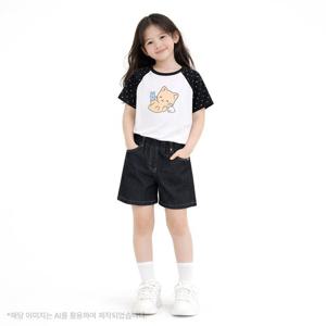 [로엠걸즈(아동)]리벳 4부 데님팬츠청반바지 RGTJ2642C