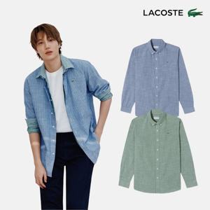[라코스테공식] 남성 샴브레이 스트라이프 셔츠 CH357E-56G 2종 택1