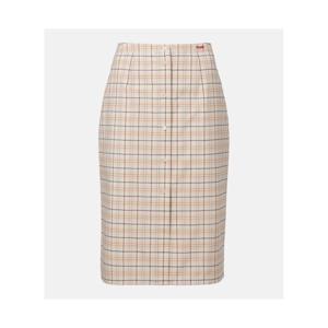프라다 체크 코튼 포플린 펜슬 스커트 P01167638