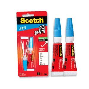 3M 스카치 순간접착제 초강력 젤형 2g 2개입 AD122-2