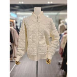 [르샵블랑] 등판자수  뽀글이투웨이 니트집업(L2H15KCD070) L2H15KCD070