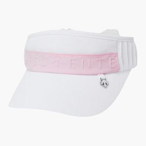 데상트골프썬캡 VQA DR12WFSV36-LPKG 여성 플리츠 포인트 선바이저 / Light Pink