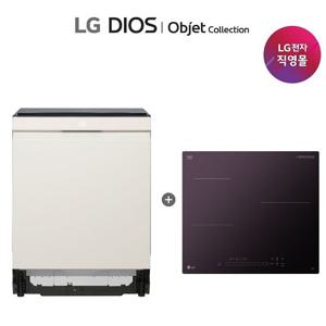 LG 디오스 식기세척기+전기레인지 세트 DUE6BGL2E+BEI3QMBLOE