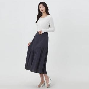 플라스틱아일랜드  (PS2WS484) 언발 절개 스커트