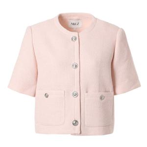 [에이비에프지]라운드넥 반팔 숏 트위드 재킷APA2HJ02D