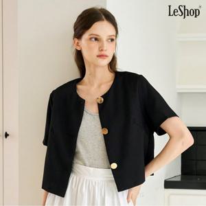 [르샵] 골드 버튼 반팔 트위드 자켓 (DQ2JK002A)