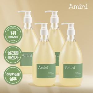 아미니 올인원[샴푸+린스] 내추럴 샴푸 500g 4개 (자연유래 95.4%)