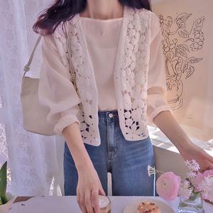 [리린]라이플 러블리 펀칭플라워 뜨개 베스트