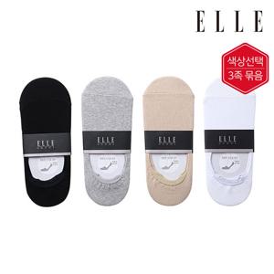 [엘르(양말)]신사 편직 무지 덧버선 3족EH40776A_3
