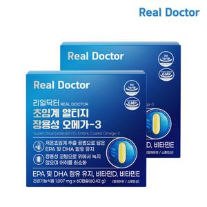 리얼닥터 초임계 알티지 장용성 오메가3 60캡슐 2개 (4개월분)