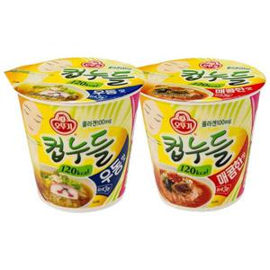 오뚜기 컵누들 매콤한맛 6개 + 우동맛 6개/매콤찜닭