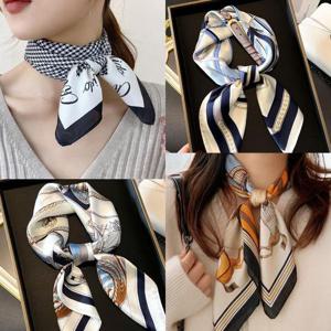 데일리 정사각 실크 가을 쁘띠 쉬폰 스카프 KK850