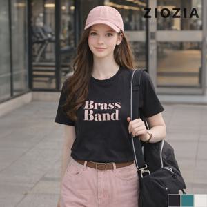 [지오지아 여성] 여성 레터링 그래픽 반팔티 C (AFC2TR1101_C)