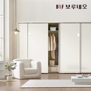 보루네오 글램 슬라이딩 붙박이장 하이그로시 안방 슬라이드 30c