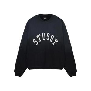 스투시 선 페이디드 오버사이즈 크루넥 블랙 118525