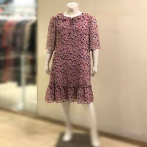 [벨리시앙]프릴 플로럴 쉬폰 원피스(2color) OP4205