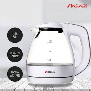무선 신일G15S 자동전원차단 커피포트 유리 1.5L 전기