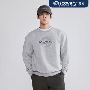 [디스커버리] 아웃도어 전판 그래픽 기모 맨투맨 (M/GREY) DXMT51056-MGS