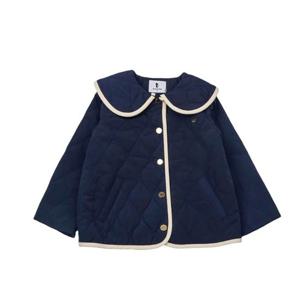 [프렌치캣(백)]네이비 카라 퀼팅점퍼(Q54DDK070)