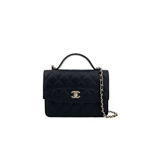 [엘러브] 새상품 샤넬 25C 탑핸들 미니 백팩 블랙 샴페인골드 캐비어 5ET1751