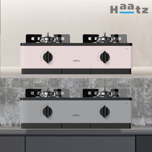 하츠 초고화력 프리스탠딩 2구 가스레인지 +AA건전지 원터치점화 미세화력 과열방지센서 HFG-2389(뉴트럴그레이/소프트핑크)