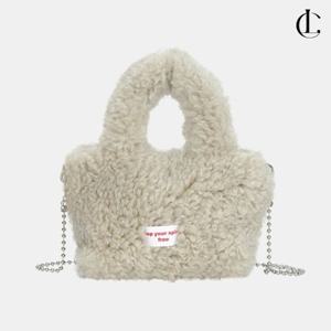 엘케이트 여성 겨울 캐주얼 미니 페이크 퍼 가방 체인 경량 토트백 투웨이 크로스백 LJNNB003