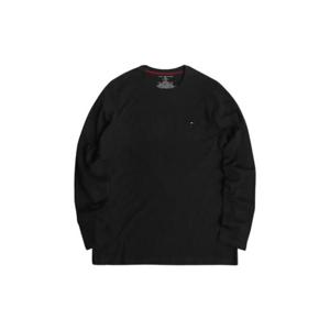 Tommy Hilfiger타미 힐피거 식 롱슬리브 릴렉스드 핏 플래그 크루넥 티셔츠 블랙 09T3118001