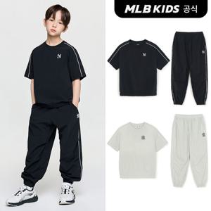 [MLB키즈 공식]26SS 아웃도어 베이직 우븐팬츠 티셔츠세트 (2color)7AS1B1263